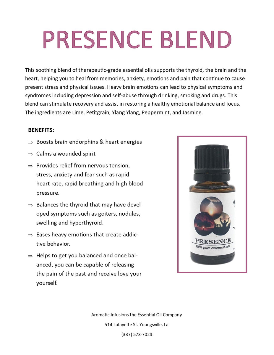 Presence Essential Oil Blend 15ml – Aromatic Infusions